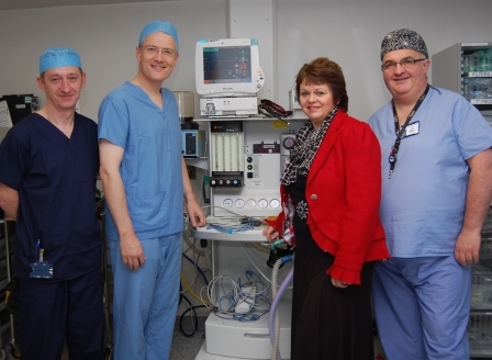 Theatre Manager Steve Burns (far left) with Andrew Jones MP, AfPP Managing Director Dawn Stott, and Senior Practitioner and AfPP member Les Smart