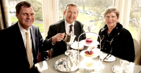 Jonathan and Lesley Wild take tea with Andrew Baker