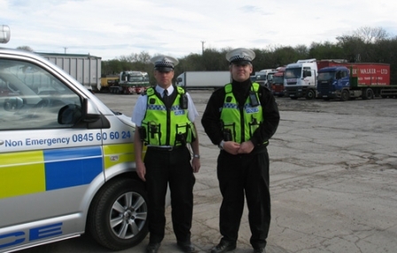 Sgt John Lumbard and Traffic Constable Dave Shotton at the first Stammtisch event