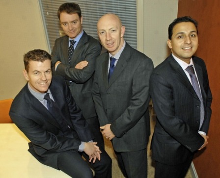 Yorkshire Bank’s Andy Hay, Simon Morris of Raworths, David McIntyre of Yorkshire Bank and Faisal Dhalla from Hempsons