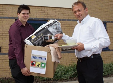 Business Support! Paccup creator Craig De Vere (left) with Yorkshire Linen Co managing director and business mentor Ross Leventhal