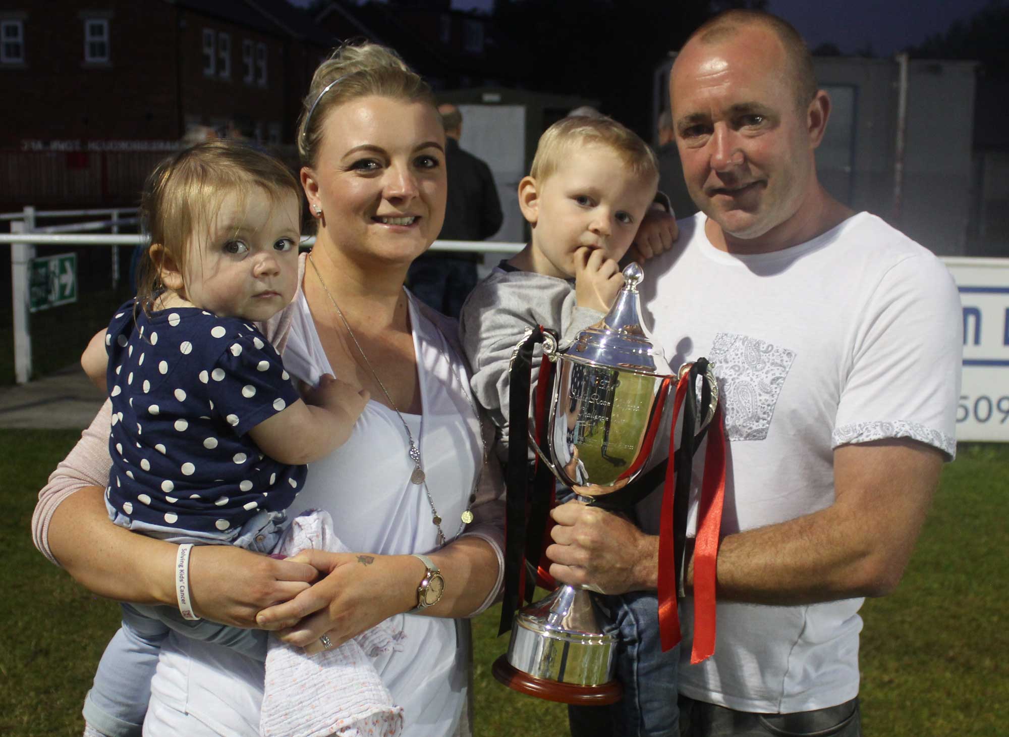 Katie and Daz Clifford with the Cup