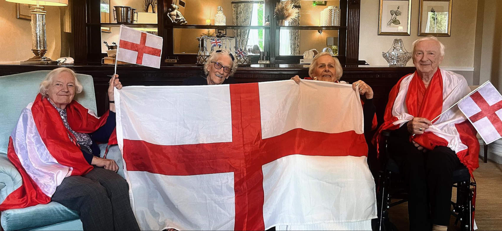 Football Fever At Harrogate Care Home As Residents Show Their Support   The Granby Residents At The Granby Care Home Are Ready To Cheer On England 