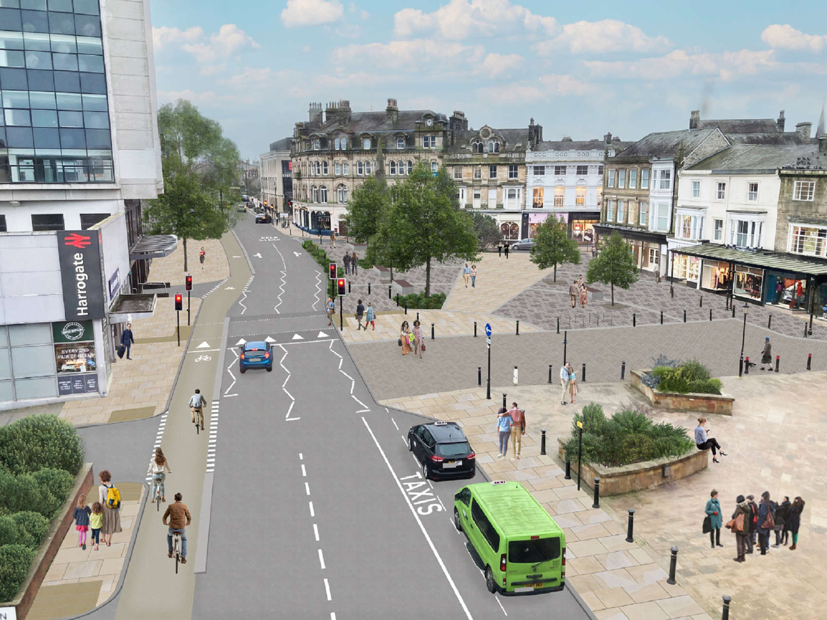 The new designs for the Transforming Cities Fund scheme in Harrogate, with construction due to start in the autumn.