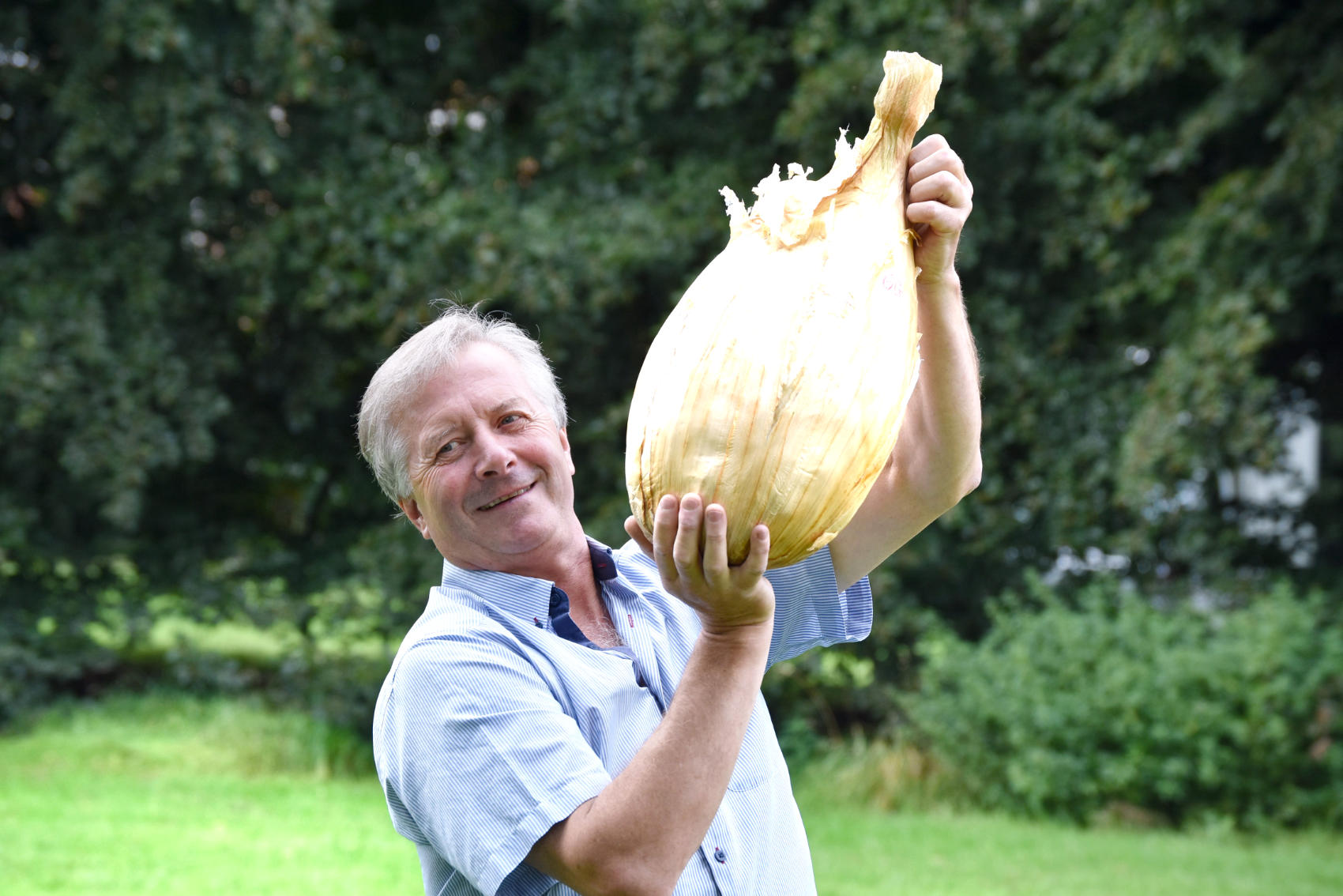 Gareth Griffin with his world record breaking giant onion