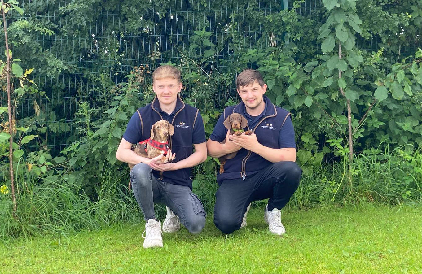 Matt Wright with Harley, Jason Smallridge with Willow