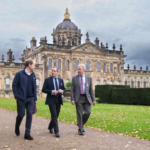 David Steel, the chief executive of Dawnay Estates which owns North Yorkshire Water Park, SEALIFE Scarborough’s general manager, Andrew Clay, and North Yorkshire Council’s chief executive, Richard Flinton, at Castle Howard for the official launch of Visit North Yorkshire