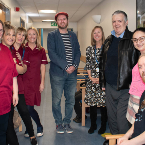 Members of the Phlebotomy Department, Paul Mirfin, Sarah Armstrong, Andrew Copley, Alex M. Paun and Mark Boyle