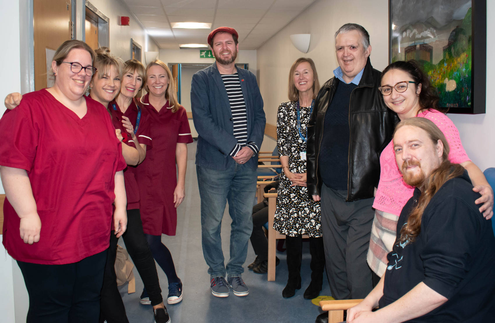 Members of the Phlebotomy Department, Paul Mirfin, Sarah Armstrong, Andrew Copley, Alex M. Paun and Mark Boyle