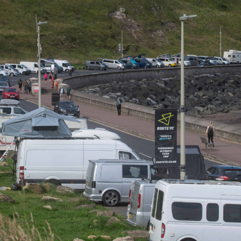 Royal Albert Drive on Scarborough’s North Bay is among the locations where a trial restriction on overnight motorhome parking is in force