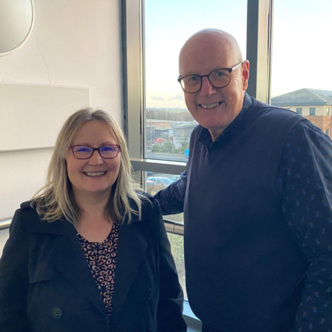 Managing director at Align, Ron Walton, with the Institution of Civil Engineers (ICE) membership development officer for the North East, Yorkshire and Humber, Tracie Fenton