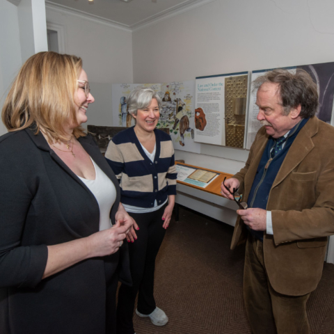 NYnet’s project manager, Lorna Kennett, North Yorkshire Council’s senior manager of creative and cultural hubs, May Catt, and North Yorkshire Council’s executive member for arts and culture, Cllr Simon Myers, at Knaresborough Castle